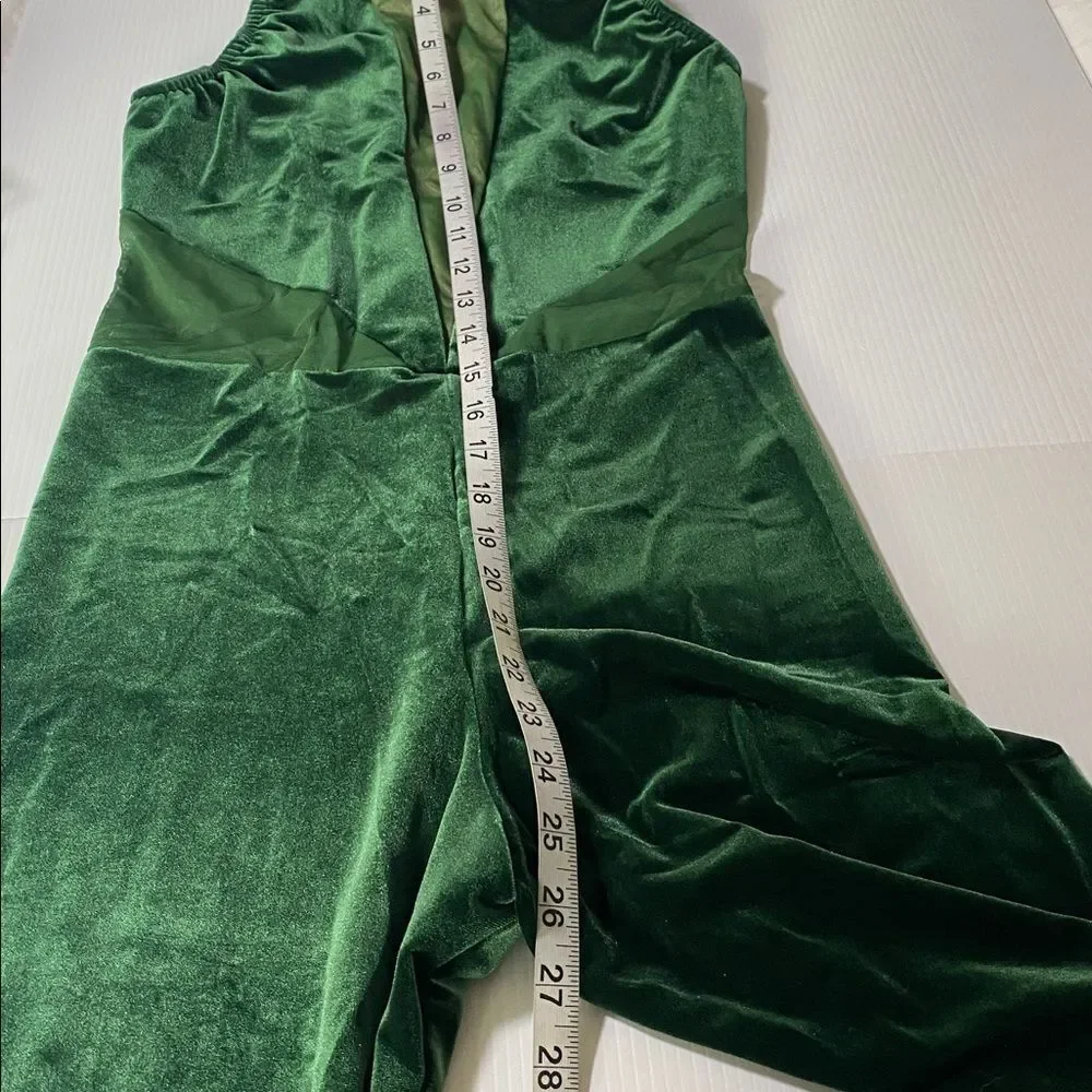 Kelle Dance costume solo jumpsuit unitard SHIFTING LINES 6152 green velvet MA